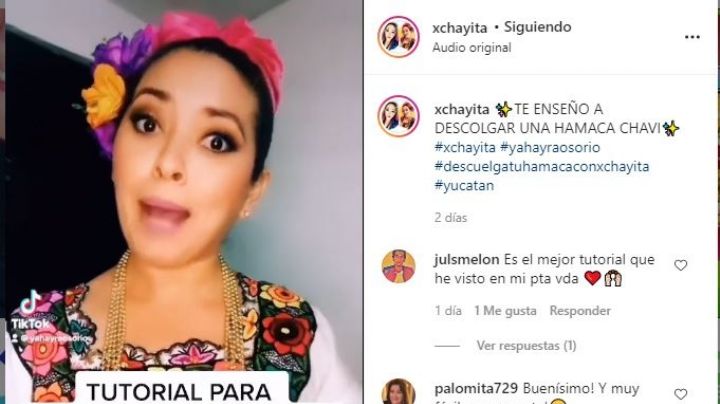 Joven yucateca explica cómo descolgar una hamaca en redes: VIDEO