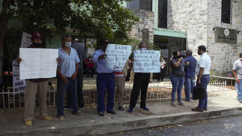 Ejidatarios de Baca, Yucatán, exigen destitución de la titular de la Tribunal Agrario