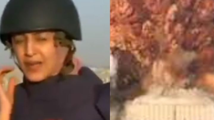 Reportera sufre el bombardeo en la Franja de Gaza durante transmisión: VIDEO