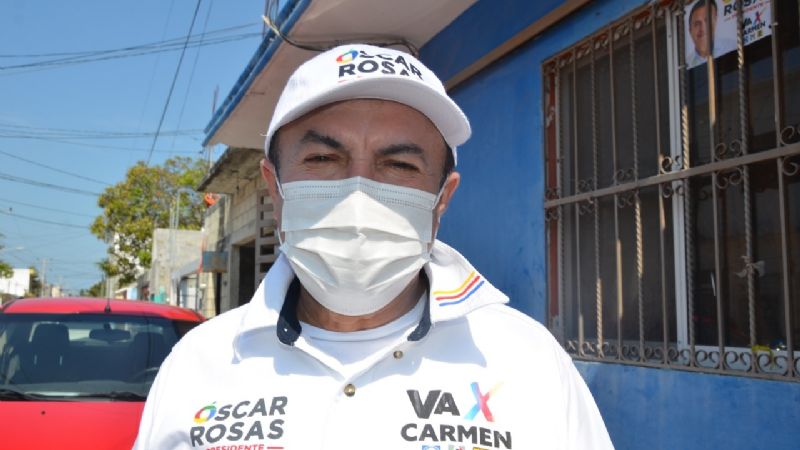 Ciudad del Carmen: Óscar Rosas cancela actos de campaña tras presentar síntomas de COVID-19
