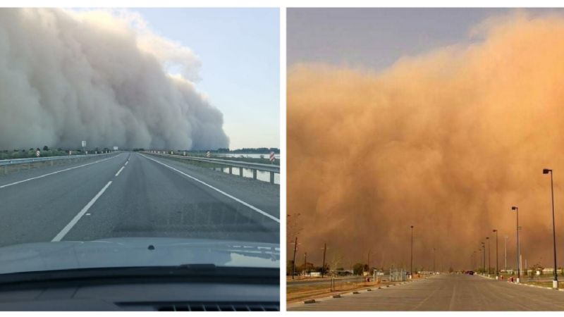 Así fue la extraña tormenta de arena en Rusia: VIDEO