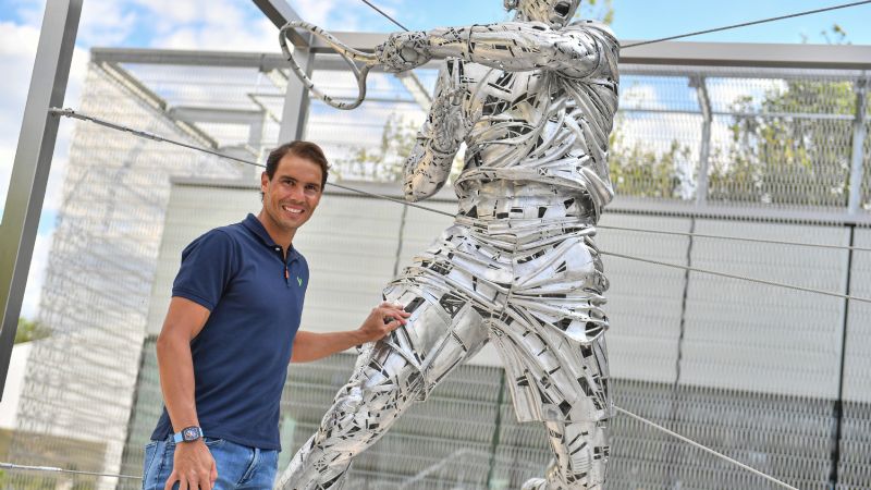 Rafael Nadal: Roland Garros inmortaliza al tenista al revelar estatua de 3 metros: VIDEO