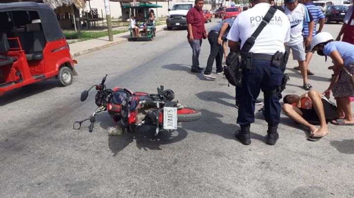 Conductor se estrella contra motociclista en José María Morelos, Quintana Roo