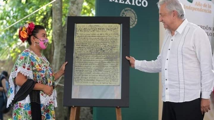 Pueblo Maya entregó  a AMLO una propuesta de desarrollo en Quintana Roo