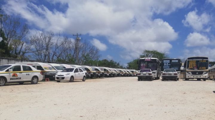 Maya Caribe resguarda unidades de transporte público por violencia en Cancún