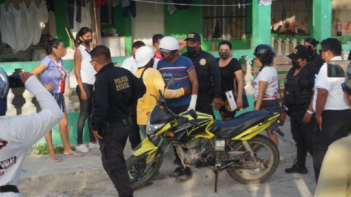 Motociclista borracho se estampa contra una camioneta en Campeche