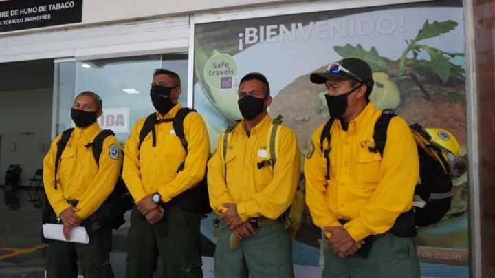 Elementos de Conafor Campeche viajan a Canadá para combatir incendio