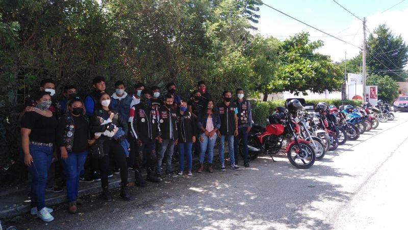 Bikers se reúnen en Buctzotz, Yucatán, para recaudar fondos para 'Panchito'
