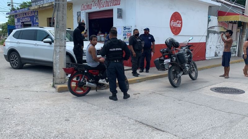 Motociclista protagoniza persecución en Ciudad del Carmen