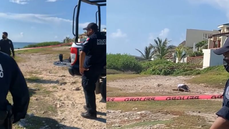 Policías reportan el hallazgo de un cuerpo tirado en Punta Sur de Isla Mujeres