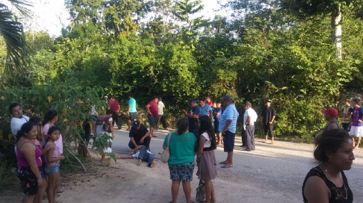 Hombre recibe un hachazo en la cabeza durante una pelea en Tihosuco, Quintana Roo: VIDEO