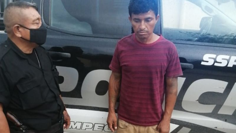 Detienen a hombre por robarse mesa de madera en  Escárcega, Campeche