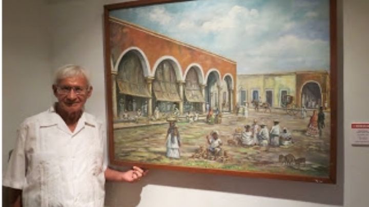 Manuel Lizama, el autor de murales en Palacio Municpal de Valladolid, Yucatán