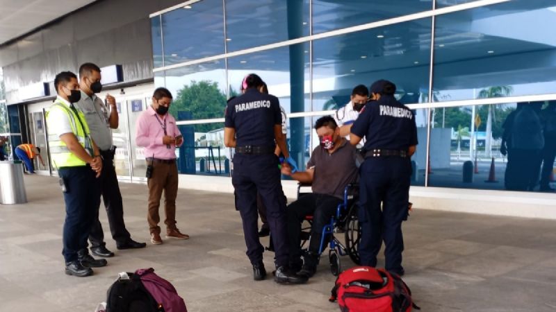 Fuerte dolor obliga a pasajero a abandonar avión en el aeropuerto de Mérida