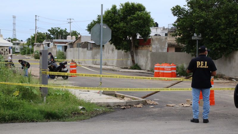 Policía dispara contra un hombre tras ser atacado en el fraccionamiento Tabia en Mérida