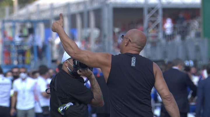Vin Diesel y Hamilton, así fue el encuentro de dos grandes de la pista en el GP de Italia