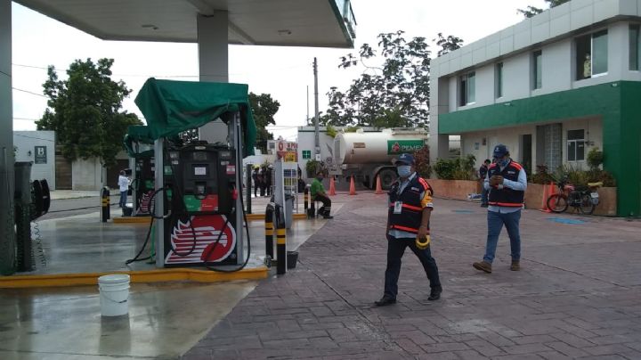Se registra derrame de combustible en una gasolinera de Mérida