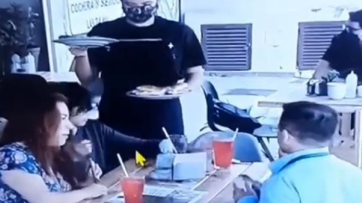 Familia le pone cabello a su comida para no pagar la cuenta, en CDMX: VIDEO