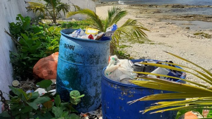 Ciudadanos 'nadan' entre basura en Cozumel; no han pasado camiones recolectores