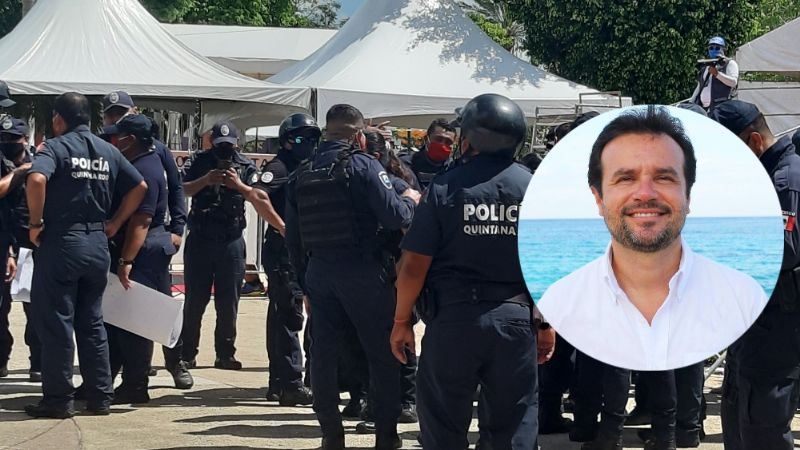 Pedro Joaquín justifica bajos bonos de policías en Cozumel; Culpa al Fortaseg