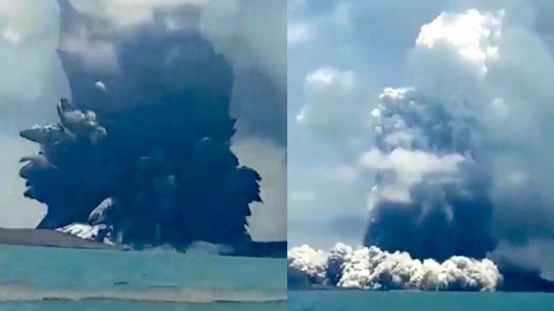 EU emite alerta de tsunami tras erupción de volcán submarino en Tonga