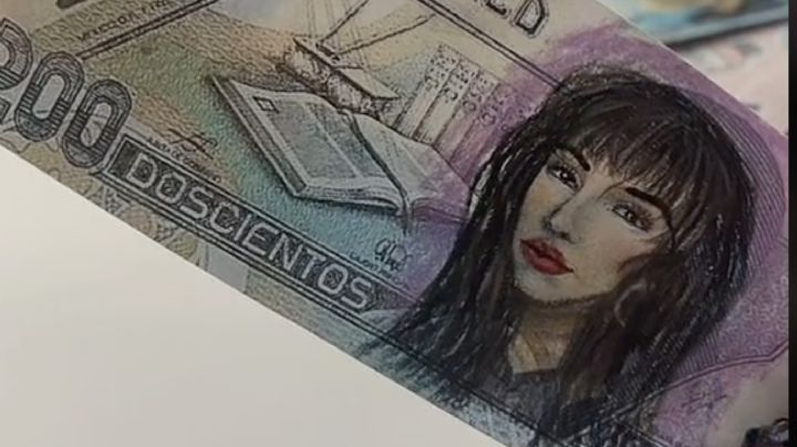Tiktoker cambia imagen de Sor Juana por la de Selena en el billete de 200 pesos