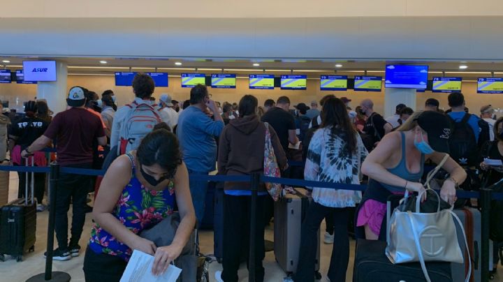 Se registran cancelaciones de vuelos en el aeropuerto de Cancún por COVID: VIDEO