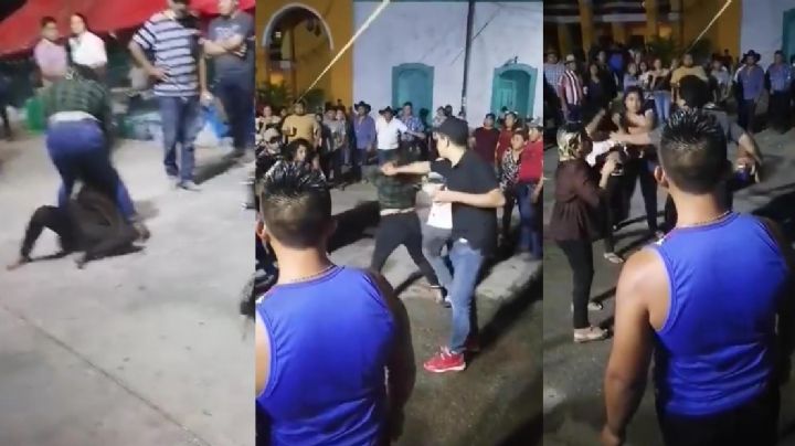 Mujeres se lían a golpes durante el cierre de las fiestas patronales de Telchac Pueblo: VIDEO