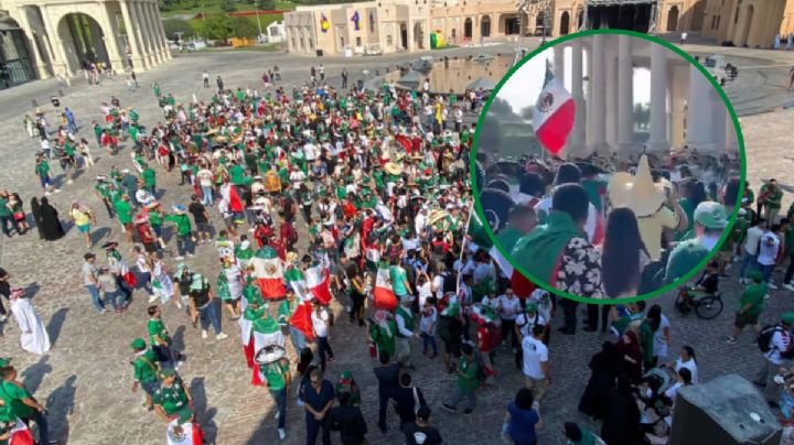 Mexicanos invaden las calles de Qatar con Payaso de Rodeo: VIDEO