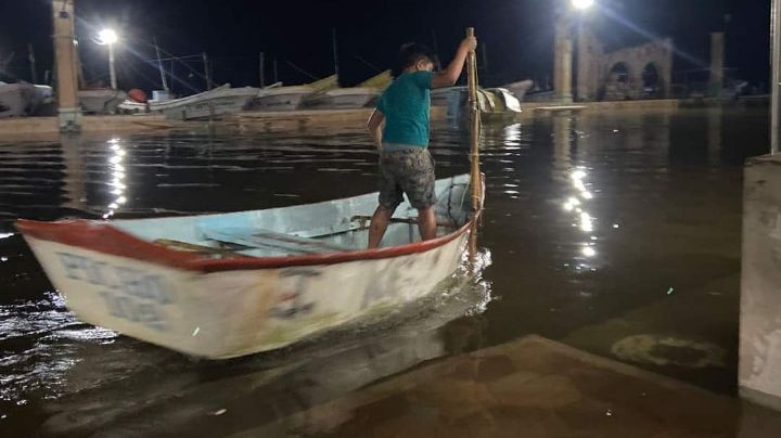 San Felipe y Río Lagartos continúan inundados tras el desborde de la ría