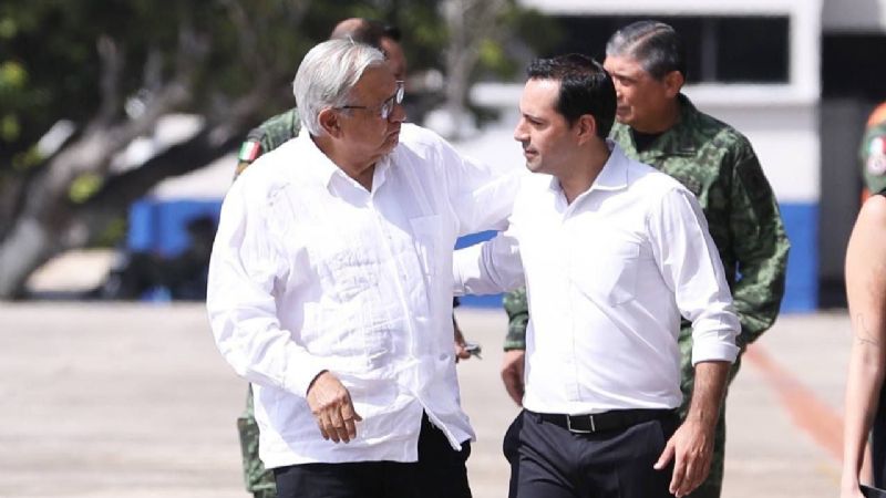 AMLO llega Yucatán; supervisa trabajos del Tren Maya y el Central Park de Mérida
