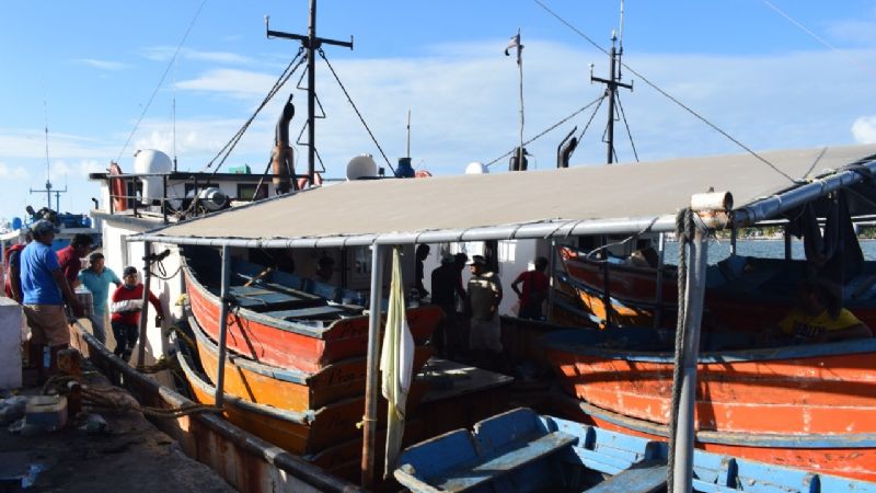 Marina rescata a cinco pescadores en peligro de naufragar en el mar de Progreso