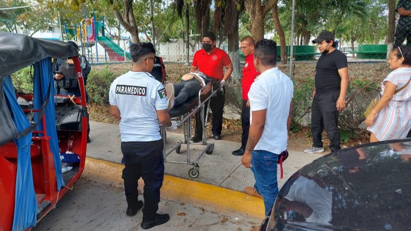 Mujer embarazada resulta lesionada tras accidente vial en Cancún