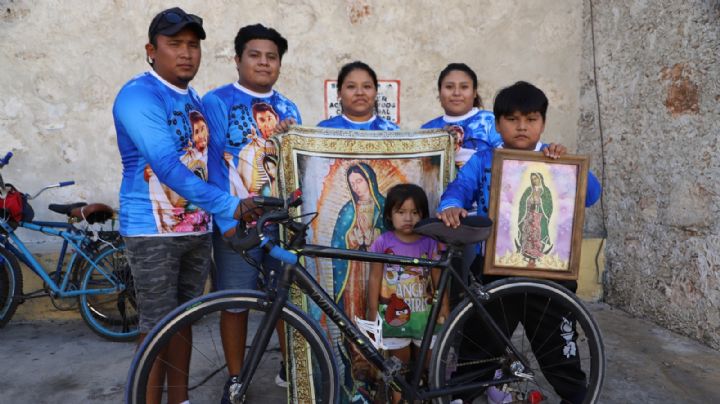 Familia antorchista recorre 270 km de Mérida a Tulum por amor a la Virgen de Guadalupe