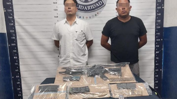 Detienen a dos hombres armados en la colonia Ejido de Playa del Carmen