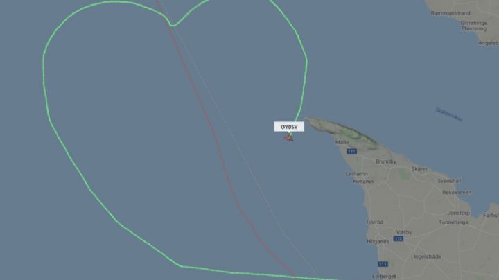 Piloto usa avión para dibujar un corazón en el radar: FOTO