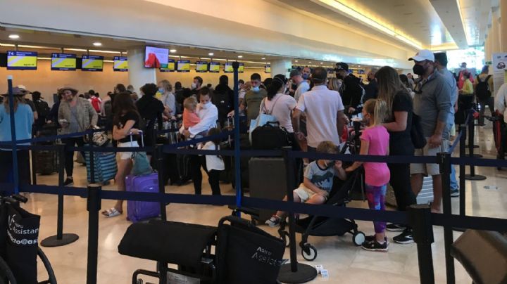 Se registra aforo de 600 pasajeros en el aeropuerto de Cancún: VIDEO