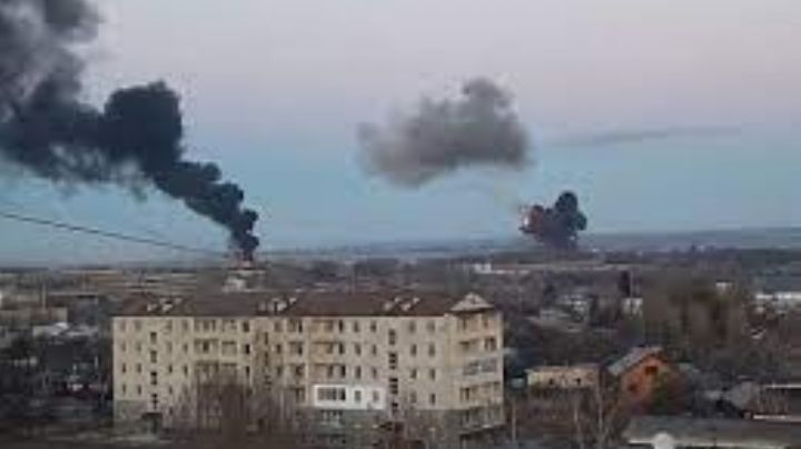 Reportero graba momento en que un misil sobrevuela en Ucrania