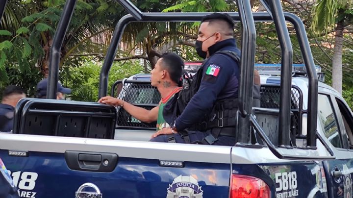 Detienen a presunto ladrón de comercios en el fraccionamiento Vista Real de Cancún