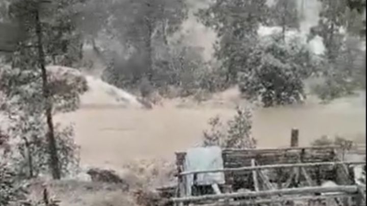 Se registran fuertes nevadas en la Sierra de Durango: VIDEO