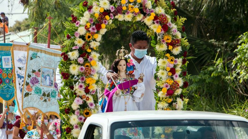 Celebran a la Virgen de la Candelaria en Yucatán: FOTORREPORTAJE