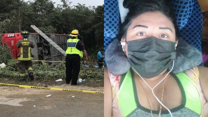 Desaparece mamá de tres niños tras volcadura de autobús en la Cancún-Mérida