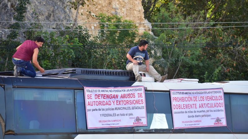 Transportistas del Amotac en Campeche exigen mayor seguridad en carreteras