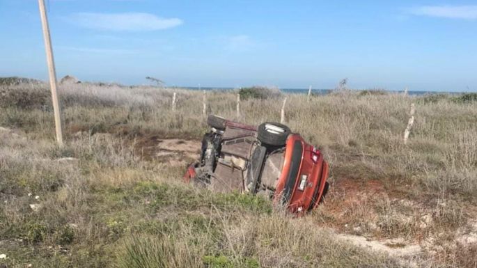 Accidente en la carretera Isla Aguada-Sabancuy deja un lesionado