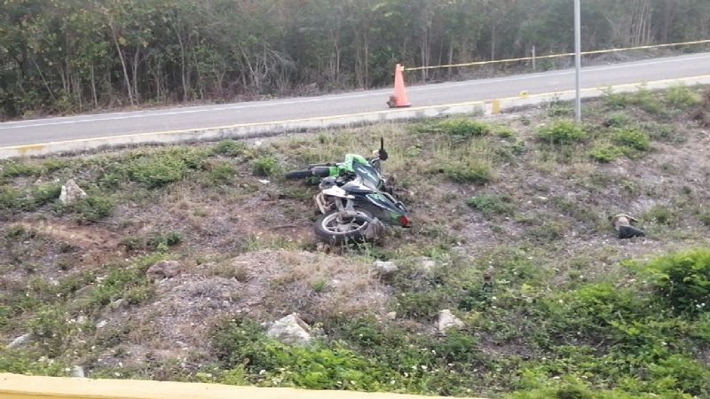 Motociclista muere tras chocar en la carretera Mérida-Campeche