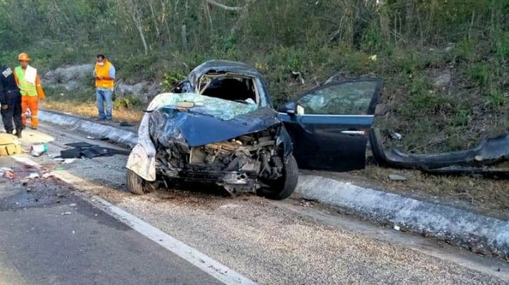 Accidente en la autopista Mérida-Cancún deja un muerto y tres lesionados