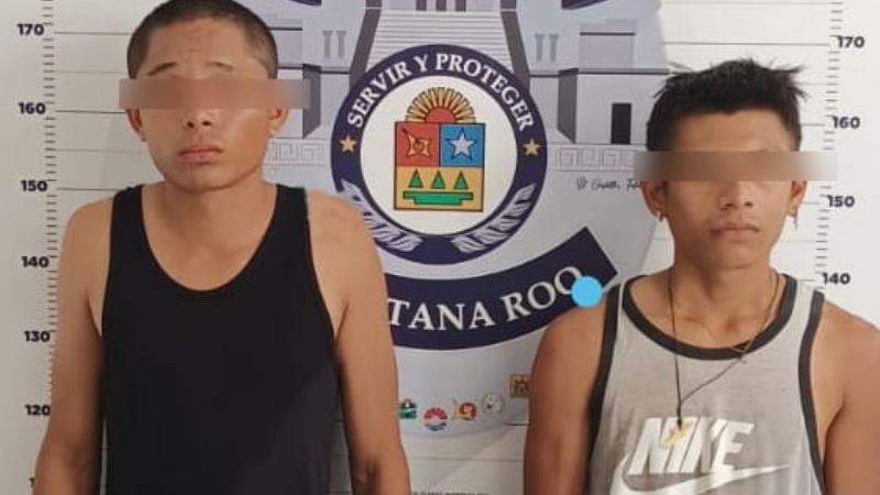 Detienen a dos hombres por narcomenudeo en la Región 235 en Cancún