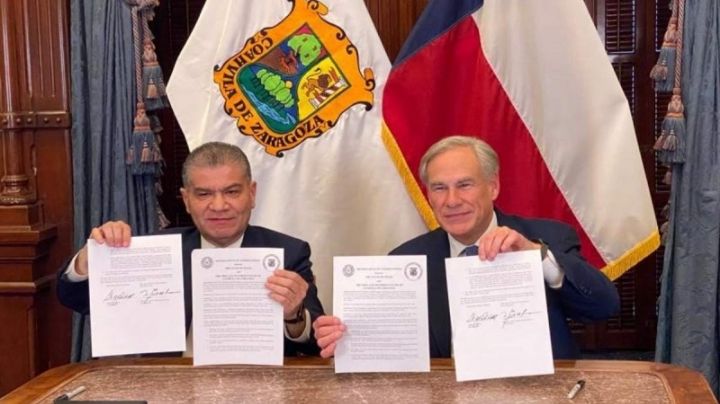 Gobernadores de Coahuila y Texas acuerdan suspender inspecciones de camiones en la frontera