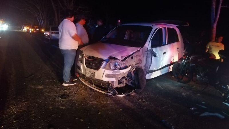 Choque en la carretera Chetumal – Escárcega deja dos personas lesionadas