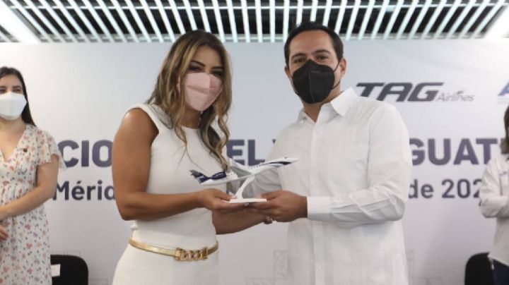 Mauricio Vila inaugura vuelo Guatemala-Mérida de Tag Airlines